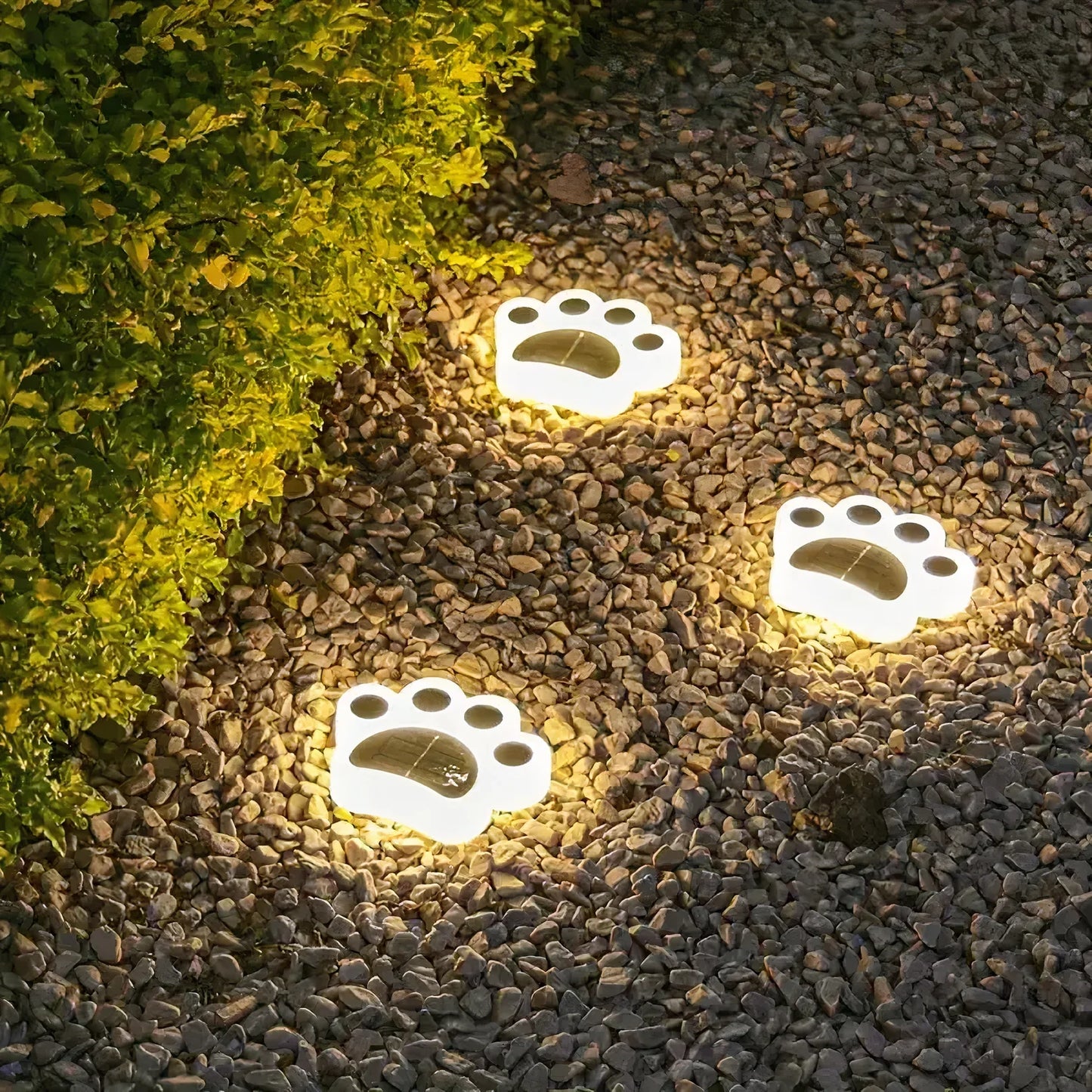 Solvi Paw | Solarbetriebene LED-tuinlampen in pootvorm met grondpin