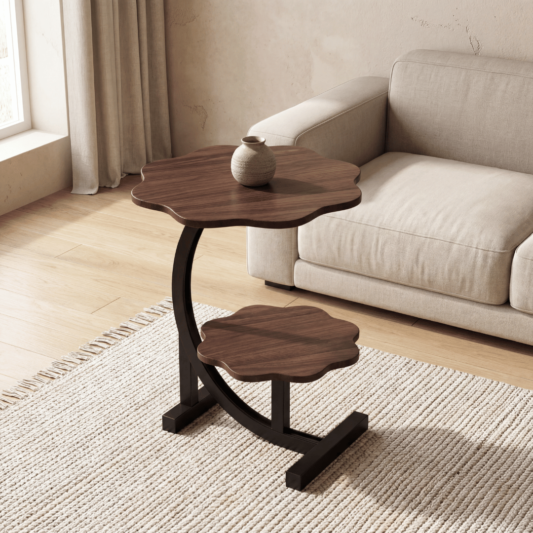 Tivara Mini Bijzettafel | Twee Niveaus & Mobiel Design | Modern & Compact