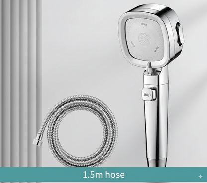 HydraFlow hogedruk douchekop – 3 straalsoorten, waterbesparend & robuust ABS-materiaal