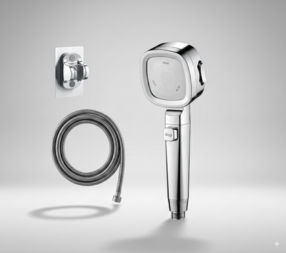 HydraFlow hogedruk douchekop – 3 straalsoorten, waterbesparend & robuust ABS-materiaal