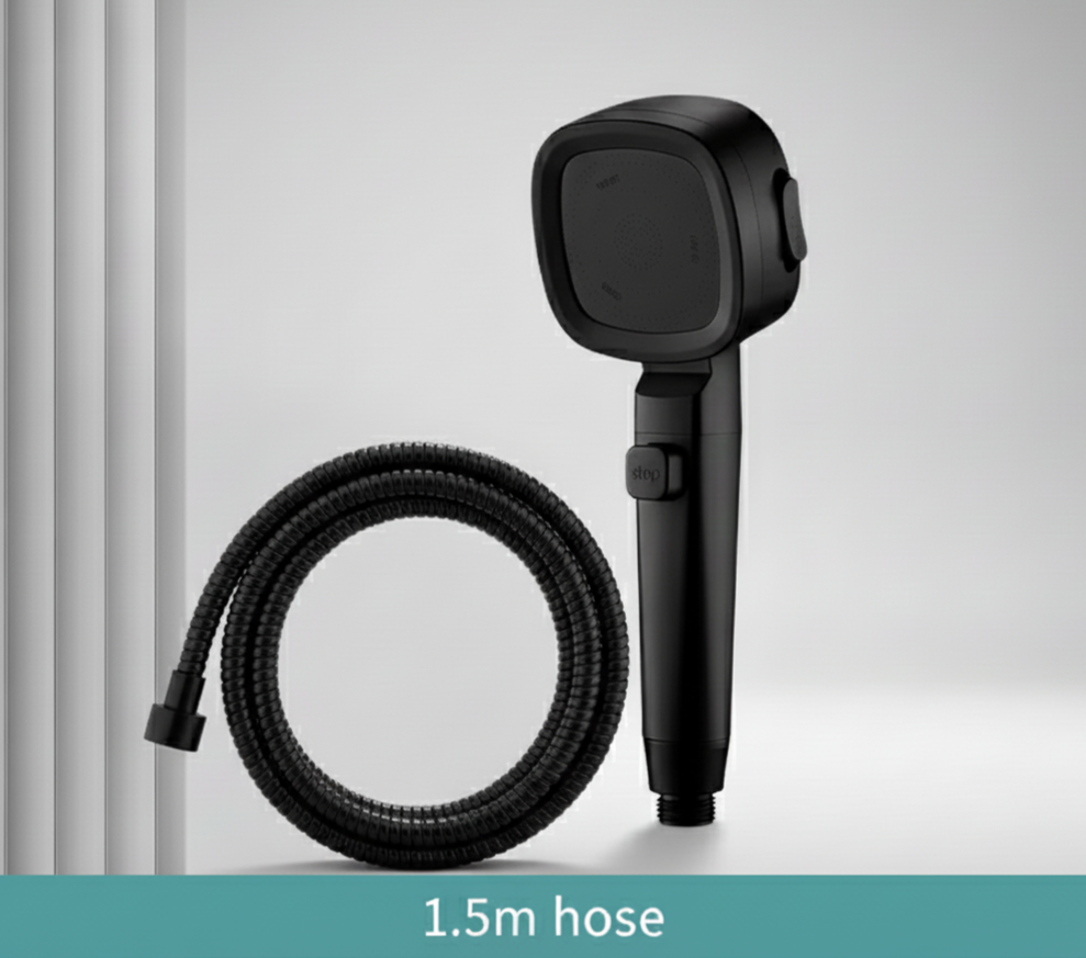 HydraFlow hogedruk douchekop – 3 straalsoorten, waterbesparend & robuust ABS-materiaal